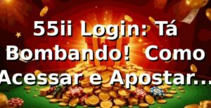 55ii Login: Tá Bombando! 🚀 Como Acessar e Apostar sem Stress